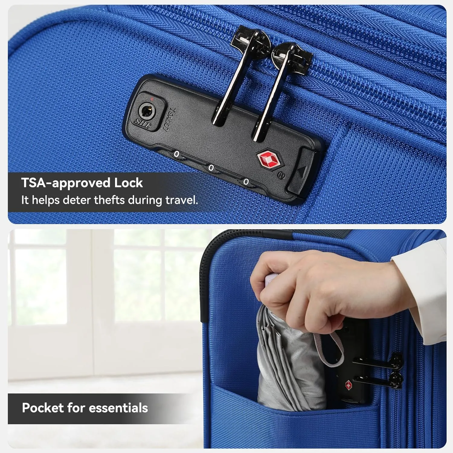 TIAWOLT 16 Inch Underseat Carry On Luggage Suitcase with Spinner Wheels Softside Lightweight Suitcases, Blue, Underseat 16-Inch, Softside Underseat Carry-on Luggage With Spinner Wheel