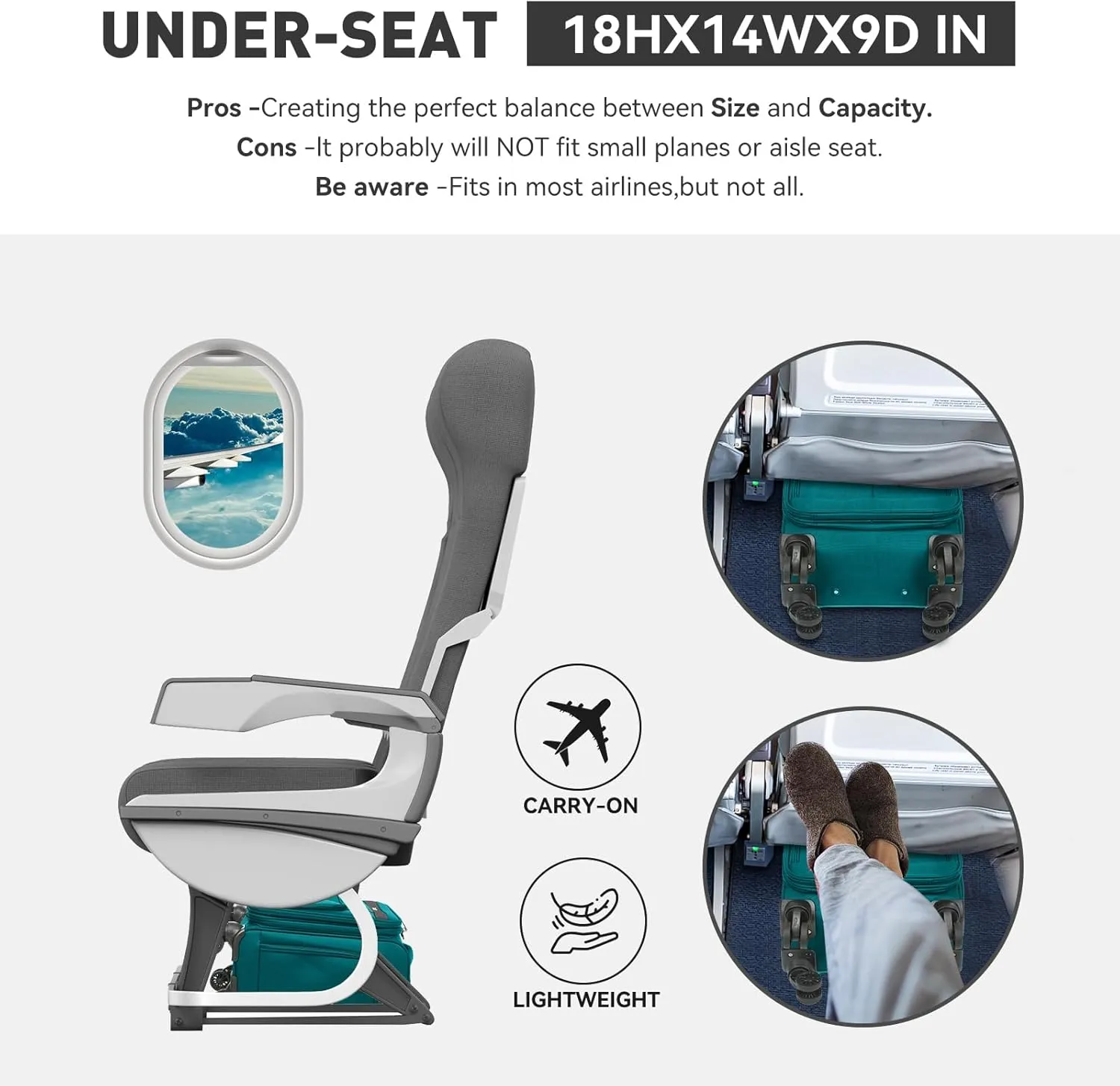 TIAWOLT 16 Inch Underseat Carry On Luggage Suitcase with Spinner Wheels Softside Lightweight Suitcases, Green, Underseat 16-Inch, Softside Underseat Carry-on Luggage With Spinner Wheel