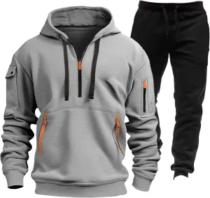 Track Suits Mens 2 Piece Hoodie Jogging Gym Sweat Suits for Men Jogging Sweatshirts and Sweatpant Sweatsuits Sets