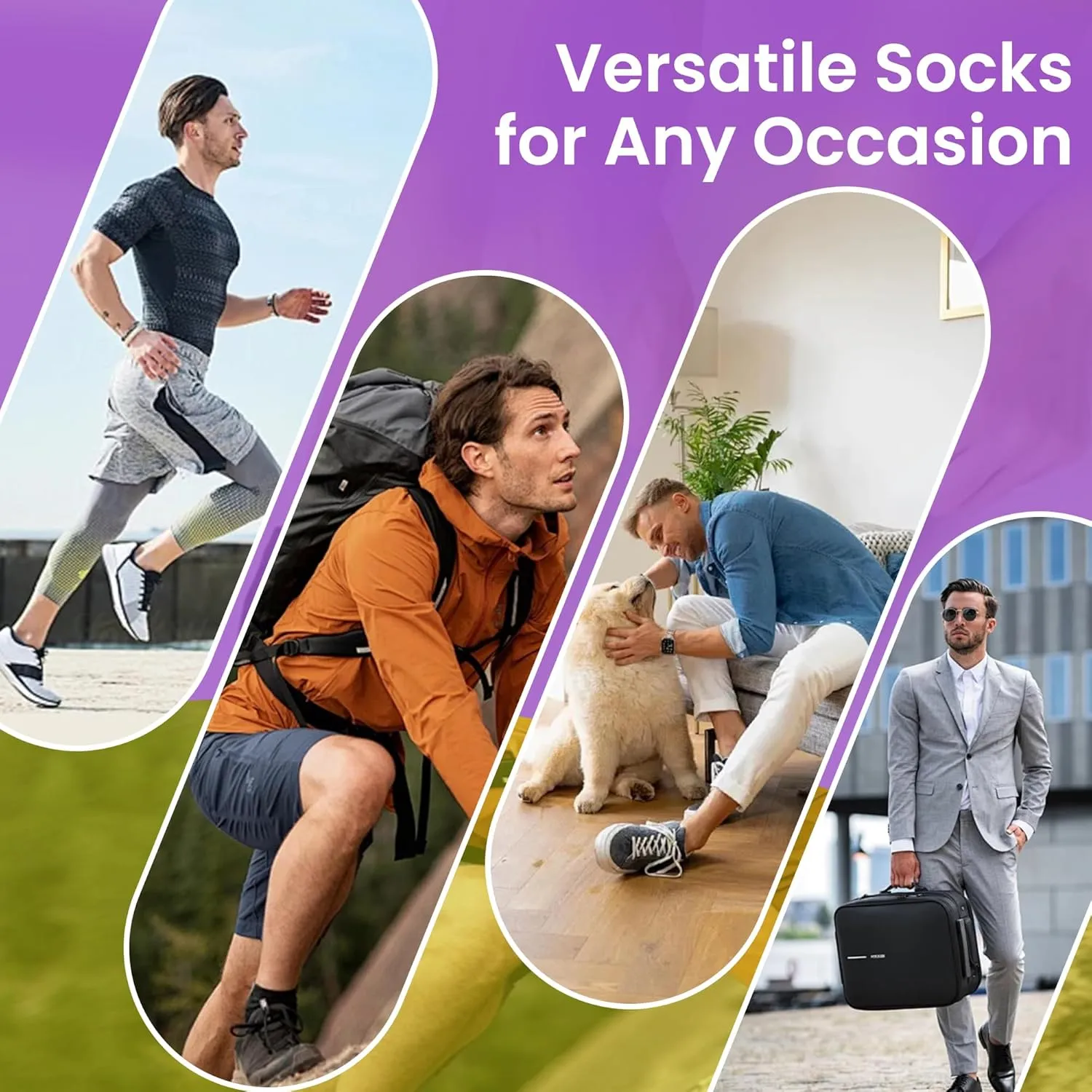 Unisex Athletic Running Socks, Anti Odour, Low Cut, No Show, 6 Pairs, Grey