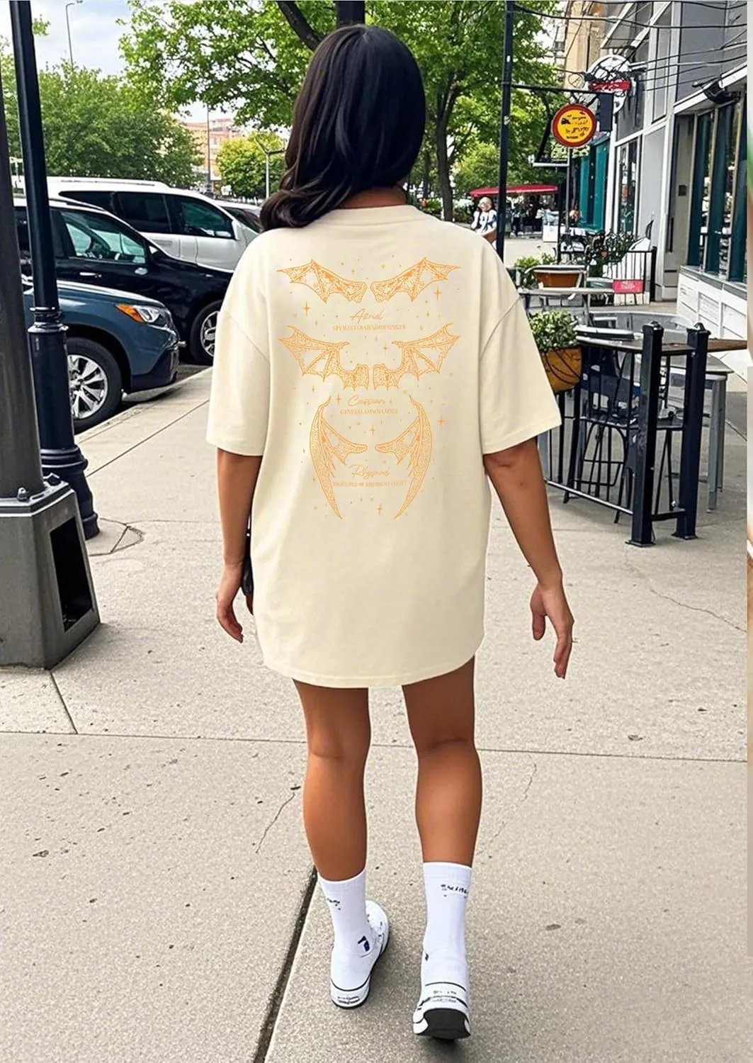 Velari Shirt Women Oversized Vintage Book Tshirt The Night Court T-Shirt Bat Boys Graphic Tee Bat Bookish Book Lover Tops