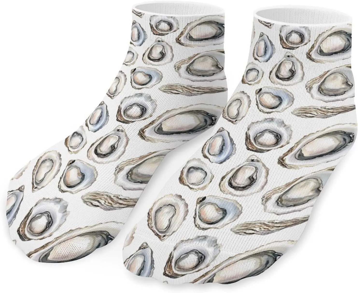 Watercolor Oyster Unisex Ankle Socks Low Cut Funny Print Athletic No Show Stocking