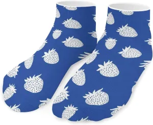 White Strawberry Unisex Low Cut Socks No Show Athletic Running Ankle Sock