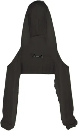 Women Wasteland Top Y2K Shirts with Hoodie Vintage Cloak See Through Long Sleeve Cropped Tops Hollowed Mesh Shirt