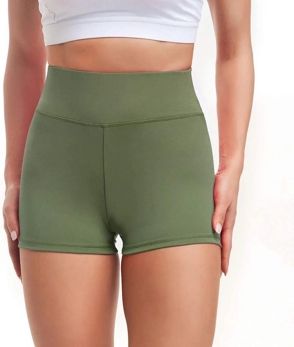 Women Yoga Shorts Ruched Booty High Waisted Gym Workout Shorts Butt Lifting Hot Pants