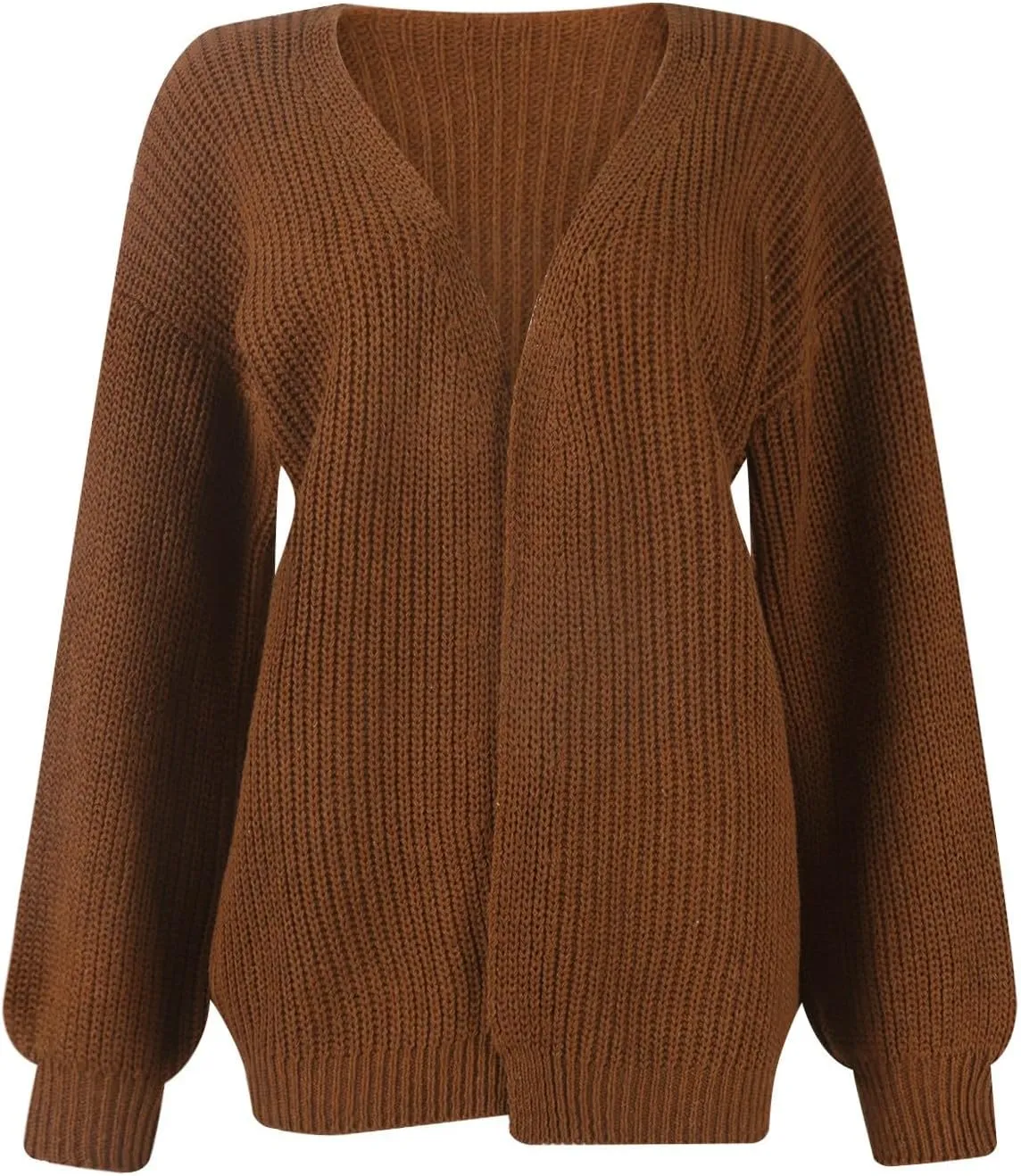 Women's Chunky Knit Open Front Sweater Oversized Cozy Long Sleeve Button Loose Cardigans Sweaters Warm Winter Coats