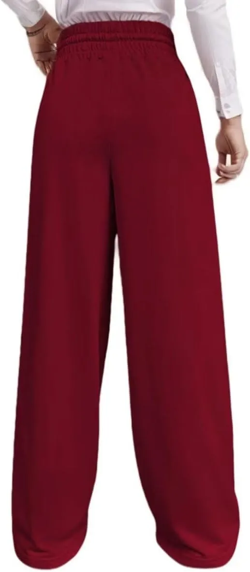 Women's Drawstring Elastic High Waist Wide Leg Sweatpants Trendy Lounge Pants Fall Fashion Trousers with Pockets