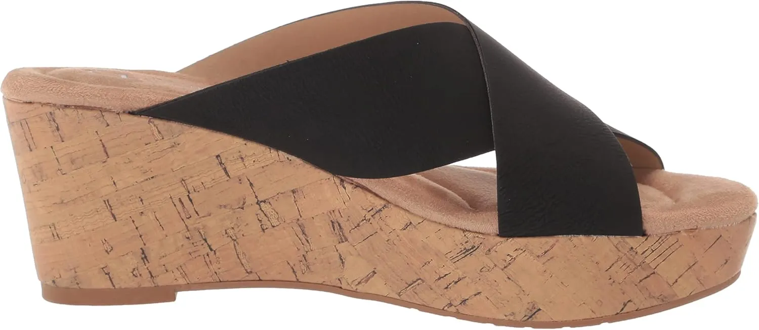 Womens Dream Day Casual Sandals Casual Mid Heel 2-3" - Black