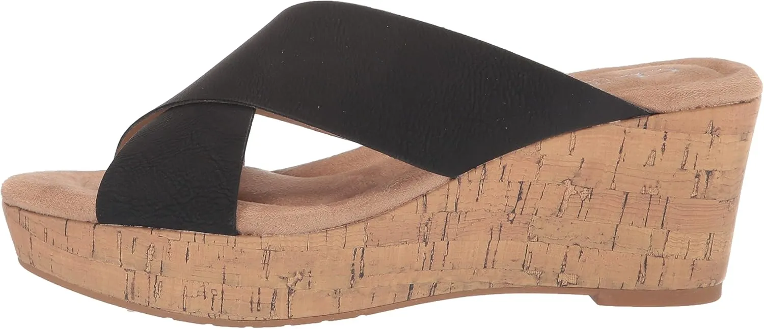 Womens Dream Day Casual Sandals Casual Mid Heel 2-3" - Black