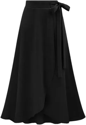 Womens Elegant Party Casual Bodycon Skirt Office Lady High Waist Slit Large Hem Long Skirt