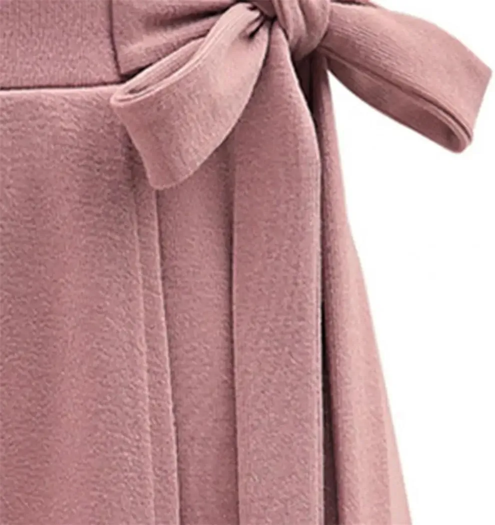 Womens Elegant Party Casual Bodycon Skirt Office Lady High Waist Slit Large Hem Long Skirt
