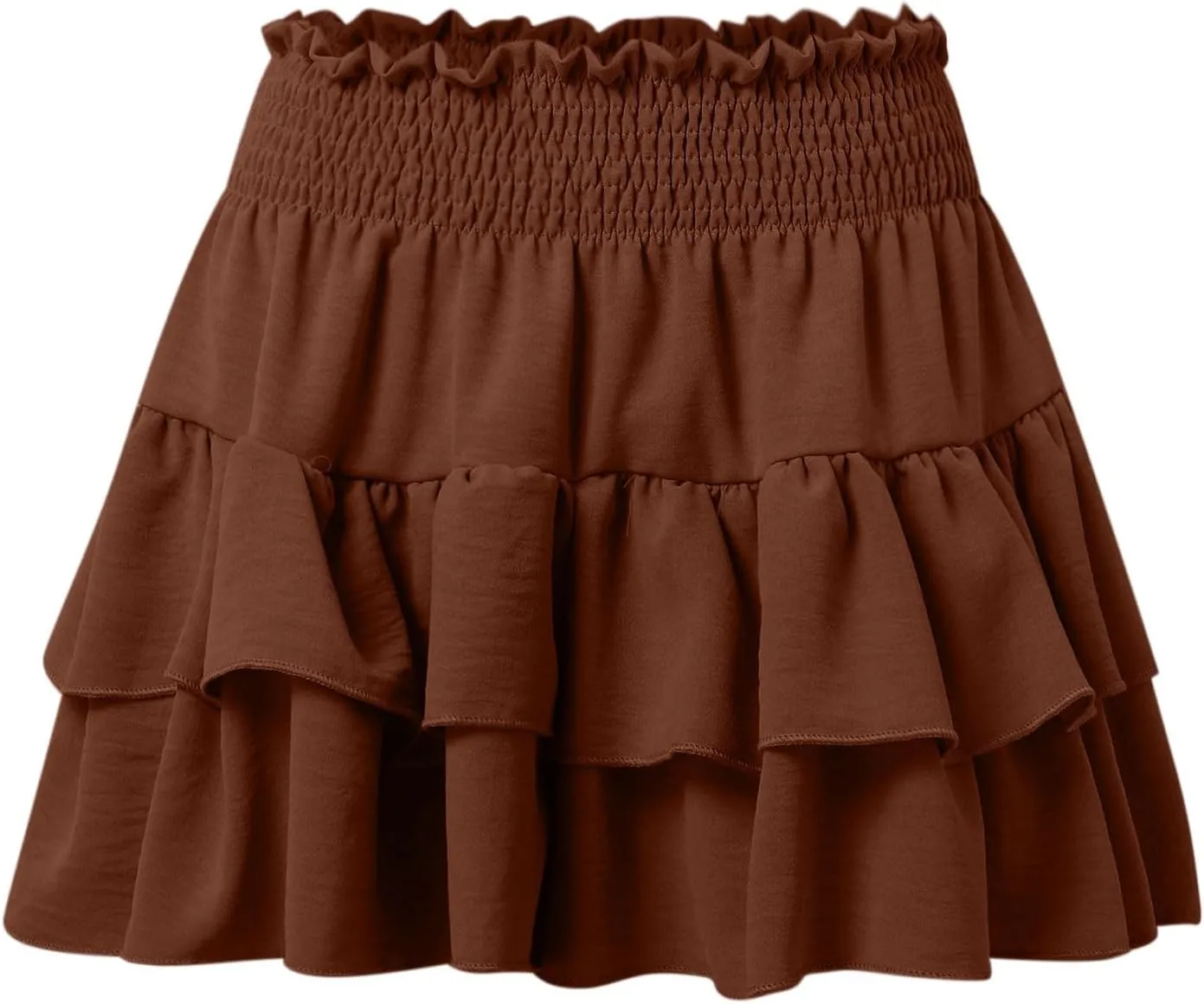 Women's Flowy Shorts Ruffle High Waisted Mini Skirts Casual Summer Teen Gilrs Tennis Shorts with Floral Pleated Hem