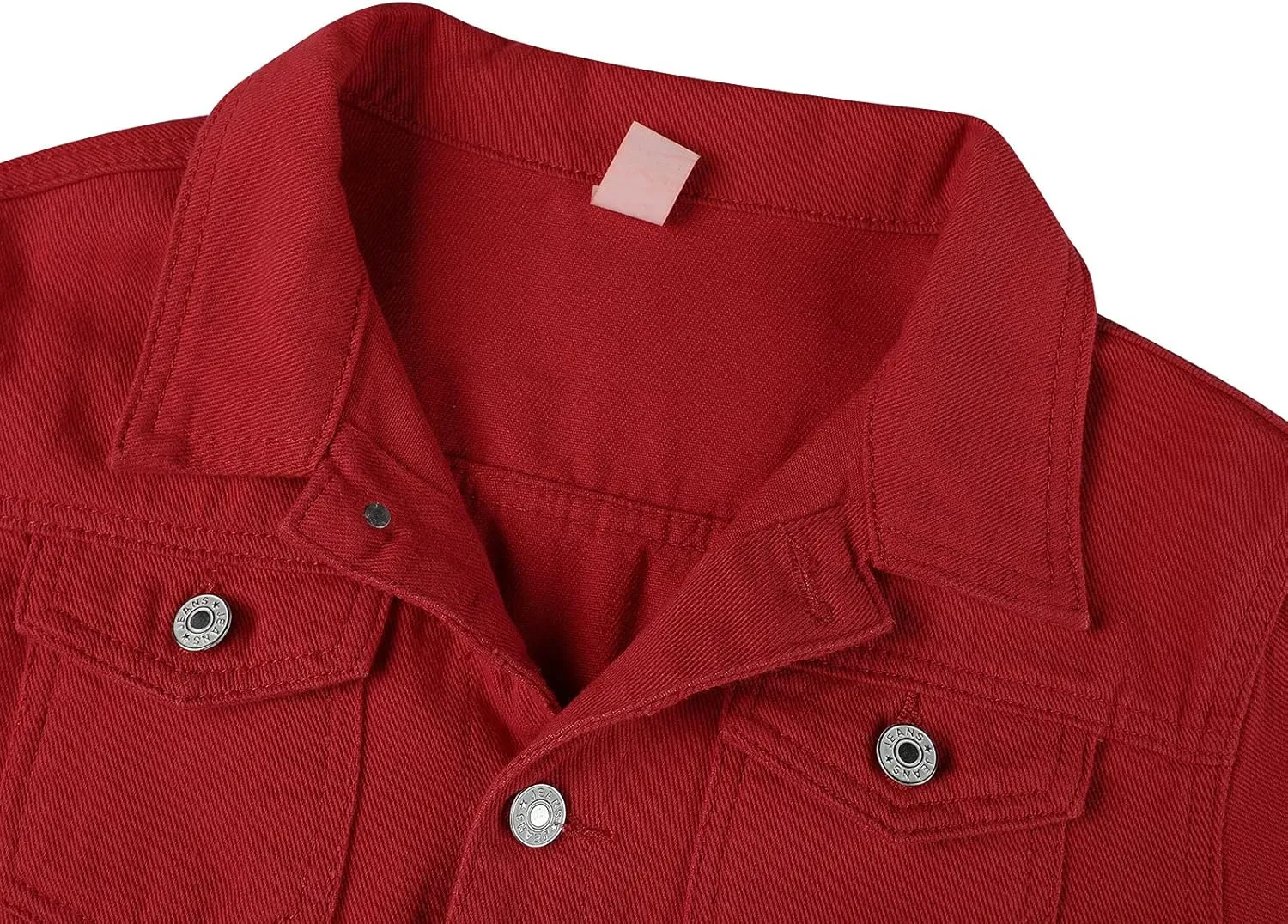 XBTCLXEBCO Vintage Denim Jacket for Women Long Sleeve Button Down Cropped Jean Coat Classic Distressed Denim Trucker Jacket